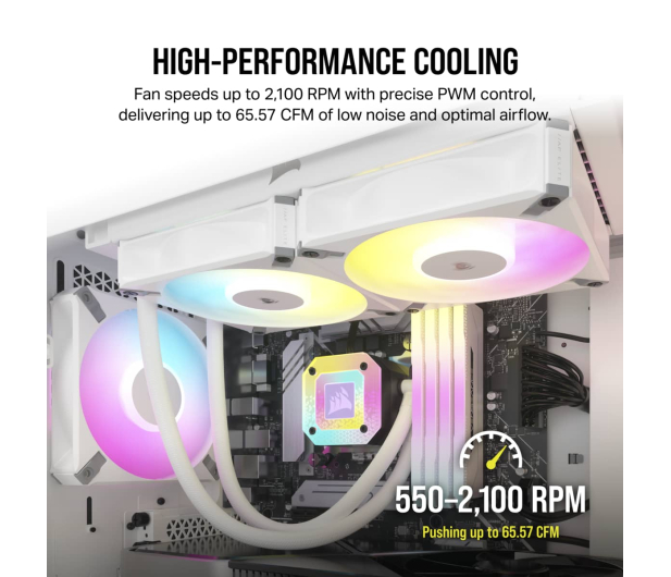 Corsair iCUE AF120 RGB ELITE PWM White 120mm - 1146807 - zdjęcie 5